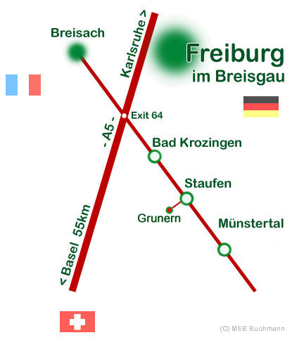 Staufen Grunern im Breisgau Markgräflerland Dreiländereck Deutschland Frankreich Schweiz
